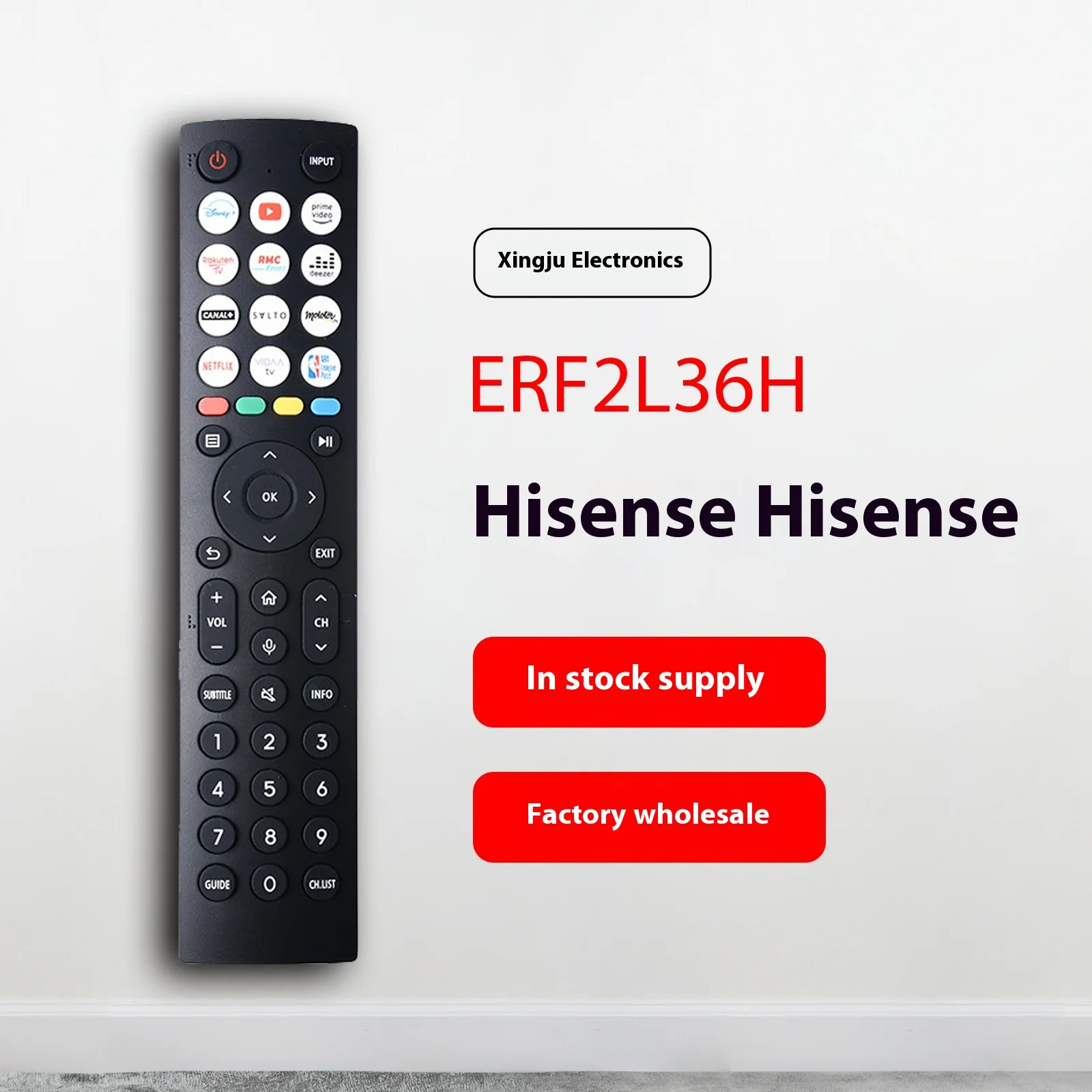 Telecomando IR Di Ricambio ERF2M36H Per TV Hisense – Sostituto Originale, Nessuna Programmazione Richiesta
