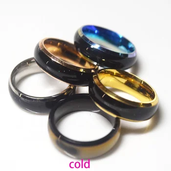 Bijou Changement Température Bague Changeante De Couleur - Acier Inoxydable Qui Reflète L'Humeur Bijou Thermochromique Cadeau