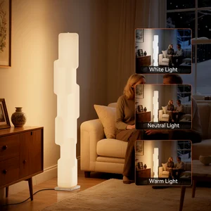 Factory Custom Wholesale Geometric Stacked Floor Lamp, for Living Room Reading/Hotel Lobby/Office Lounge, Modern Decor