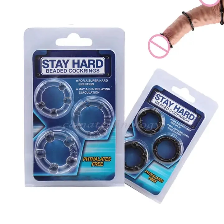 YPM 3 Colors Silicone Cock Rings Reusable Penis Rings for Men Erection Enhancing and Sex Longer Lasting Stronger