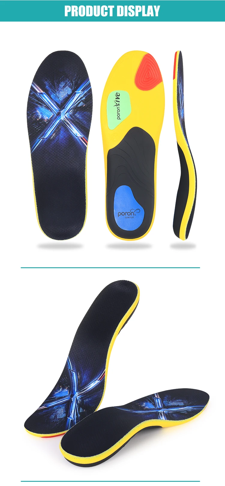 99insoles Plantar Fasciitis Sneaker Insole Shock Absorption Sports