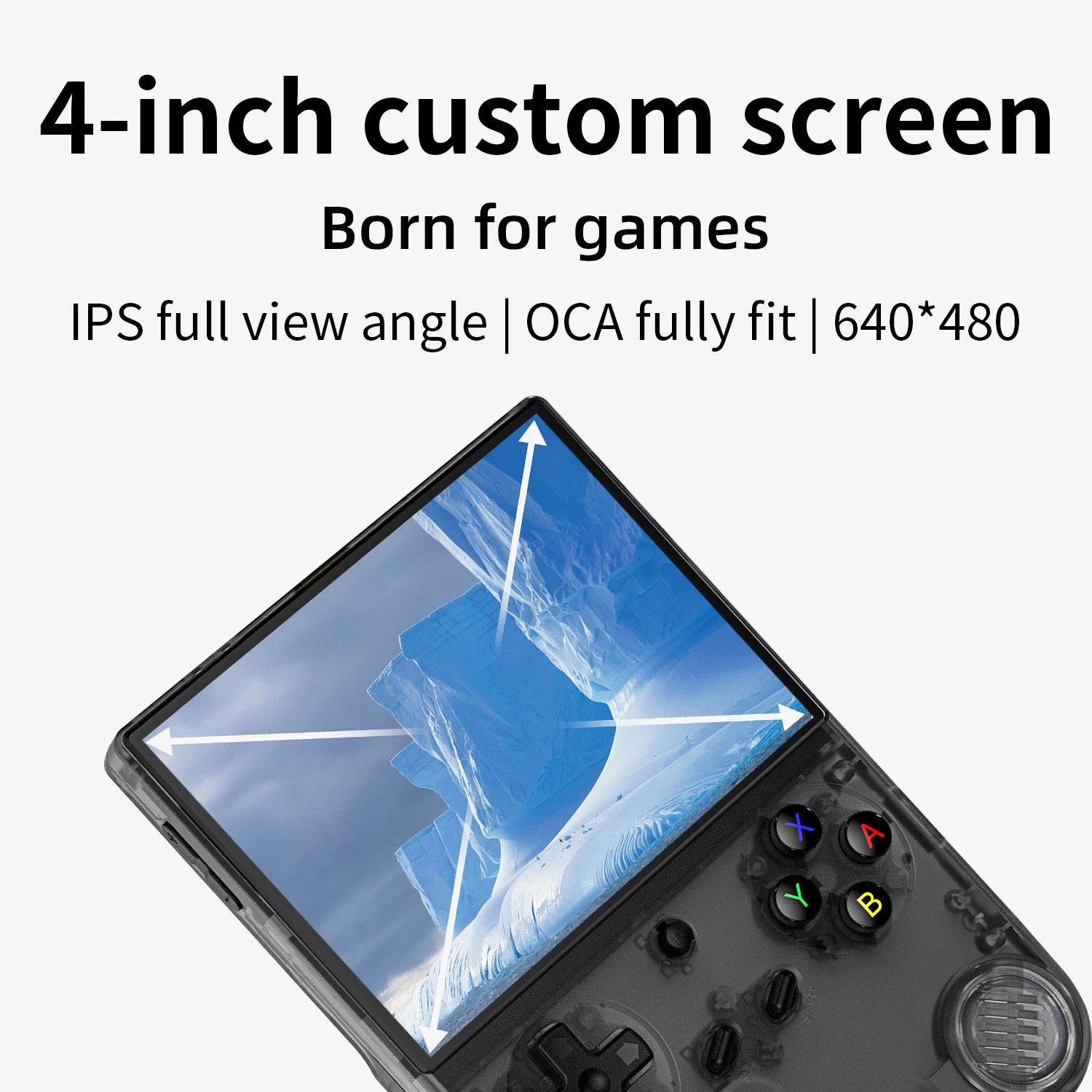 Console Rétro RG40XX H – Écran IPS 4.0″ – 5500+ Jeux – Linux – Batterie 3200mAh – Wi-Fi – Noir – 64 Go