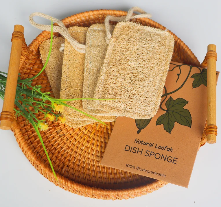 Custom Loofah Pad Natural Ecofriendly Bamboo Organic Loofa Brushes