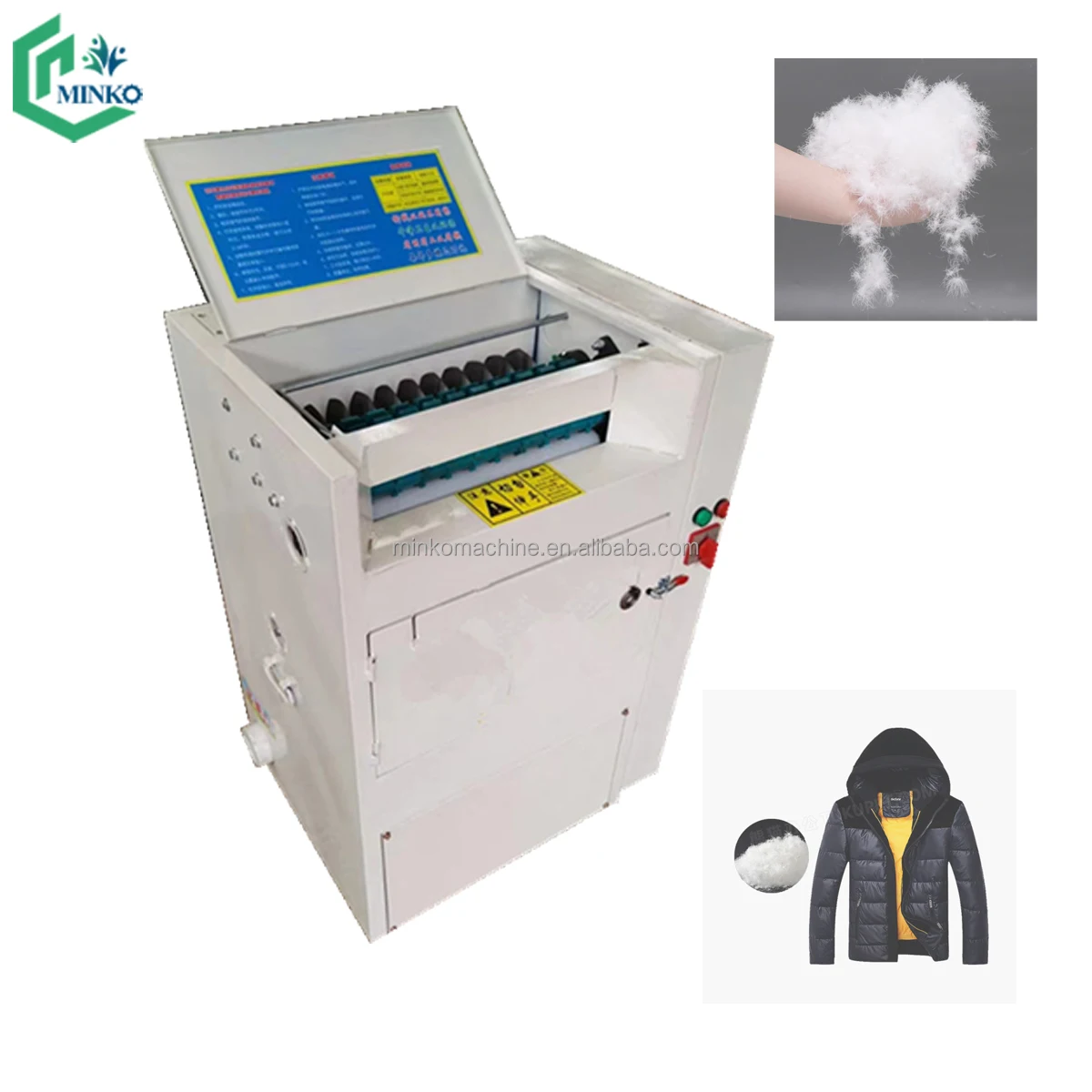 Automation Waste Fiber Down And Feather Textile Waste Recycling Machine