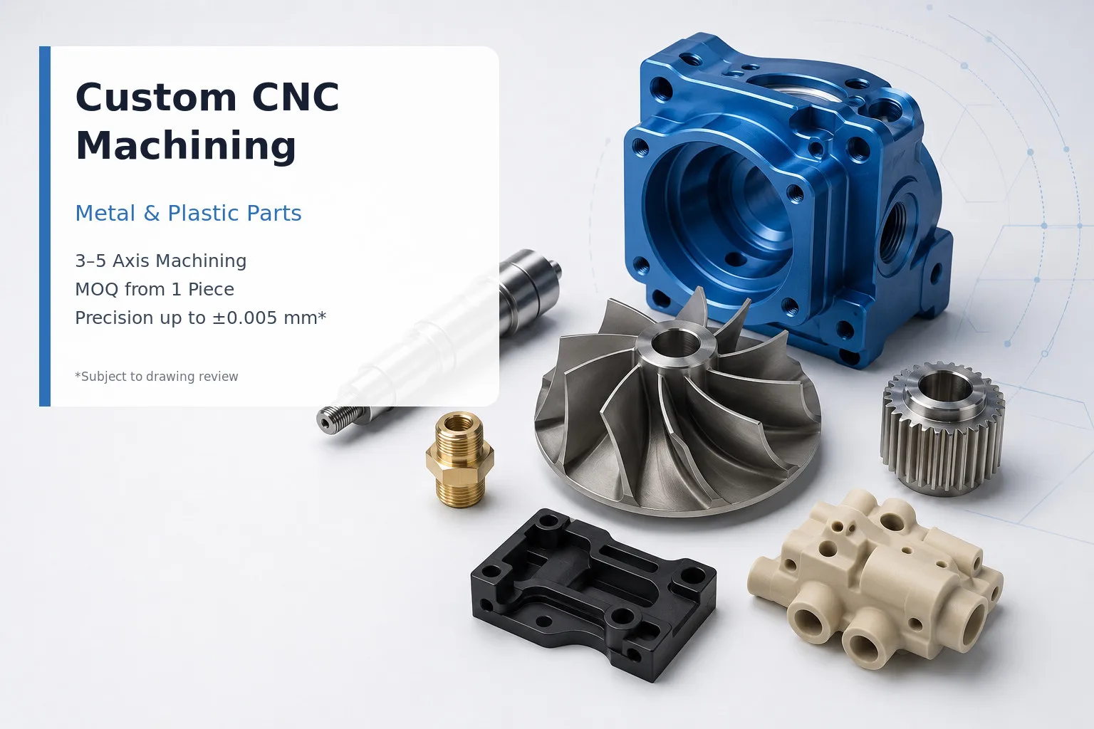 Custom CNC Machining Parts for Metal and Plastic Prototypes