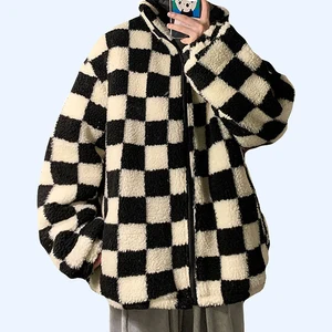 Custom Women's Fluffy Fuzzy Cardigans Zip up Sherpa Fleece Jacket