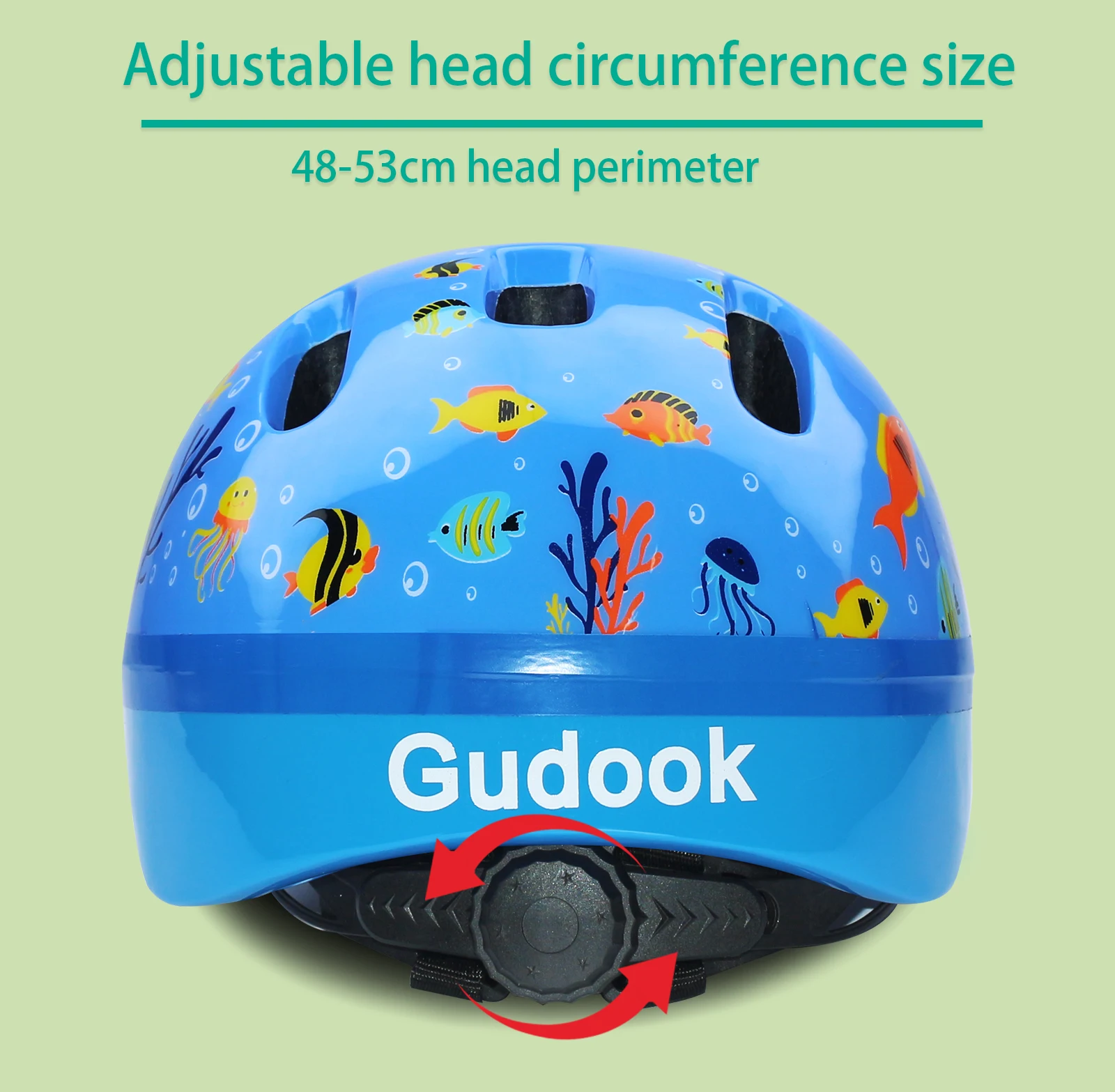 KUYOU Kids Cycling Bike Helmet - High Density Black EPS Foam