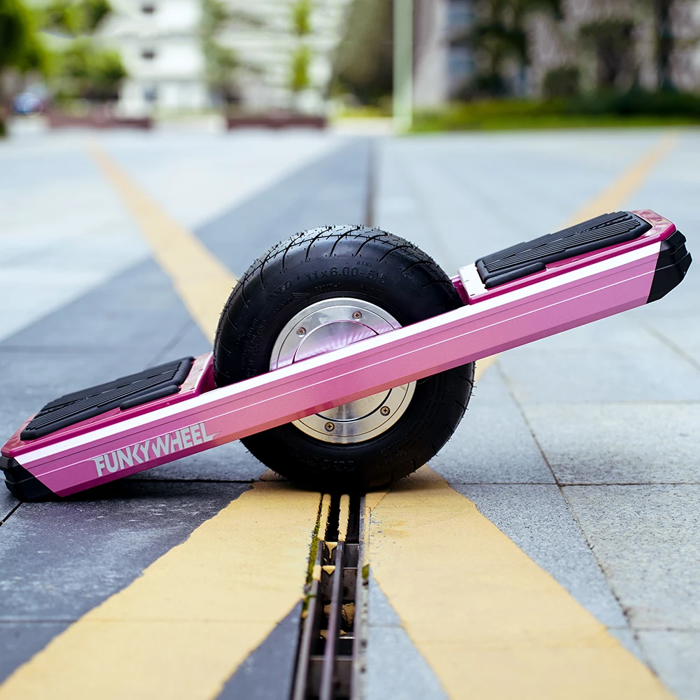 Funkywheel Pro 1000W Electric Skateboard Self-Balancing Single Wheel  Scooter Lightweight Portable Powerful Lithium Battery LED