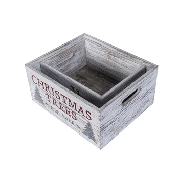 rustic cheap Storage Crates white washed packing Wooden Crates