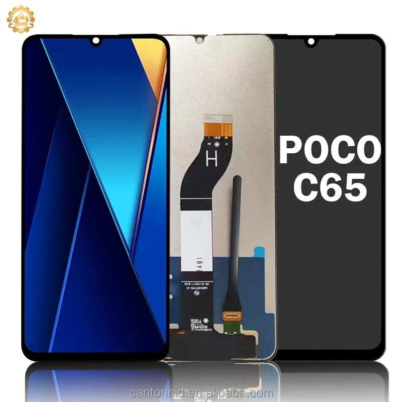 Ecran + Vitre Tactile Pour Xiaomi Redmi 13C  23100RN82L , Poco C65 2310fpca4g Noir Oem