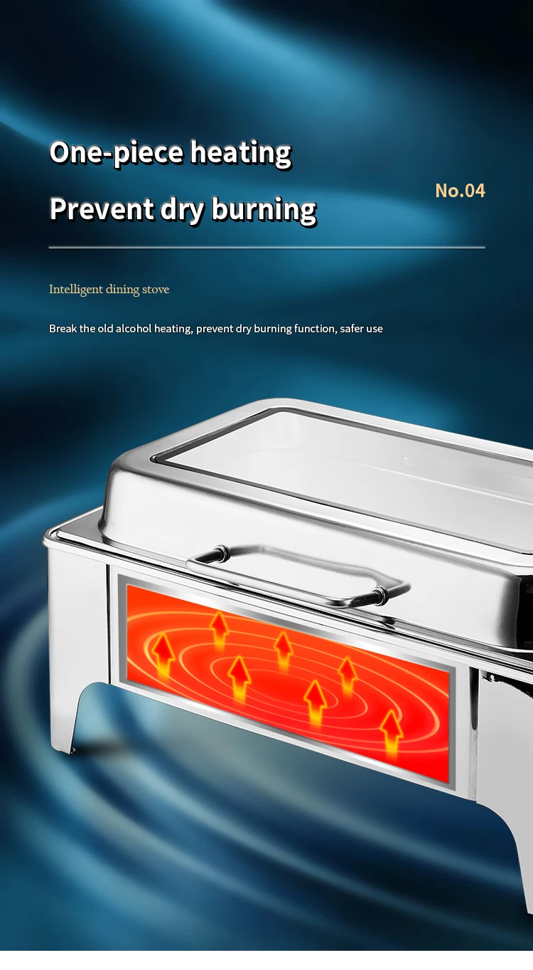 Chinese Food Warmer Chafing Dishes Stainless Steel Buffet Stove Food