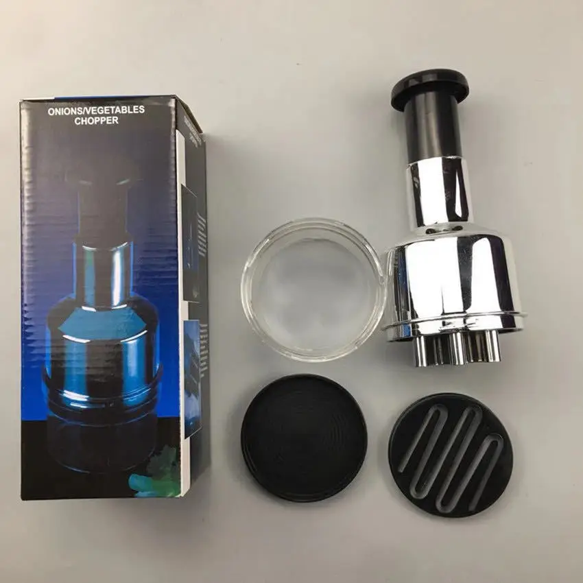 Stainless Steel Manual Food Chopper Handheld Vegetable Onion Press Chopper Kitchen Acces aperçu 6
