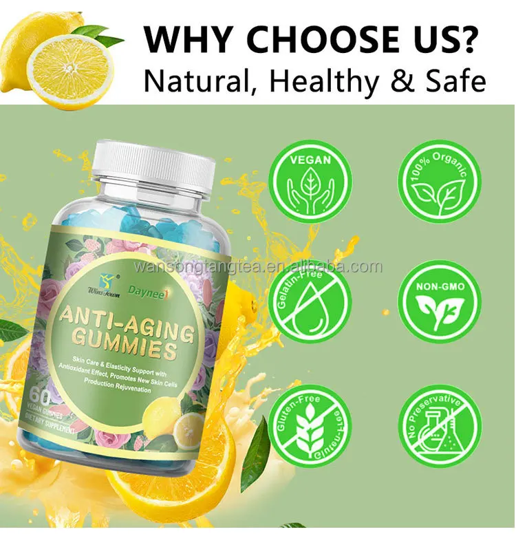 Winstown Daynee Anti Aging Gummies 3g* 60 Pcs/bottle Anti Aging Gummies Supplements Anti Aging Gummies