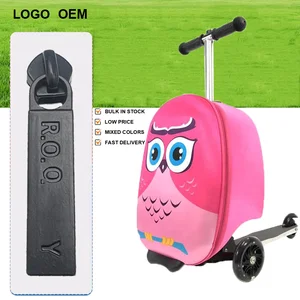 2026 Hot Sale Promotion Stock Goods Cheap Price 19" EVA Lovely Owl Cartoon Kids Scooter Luggage Suitcase
