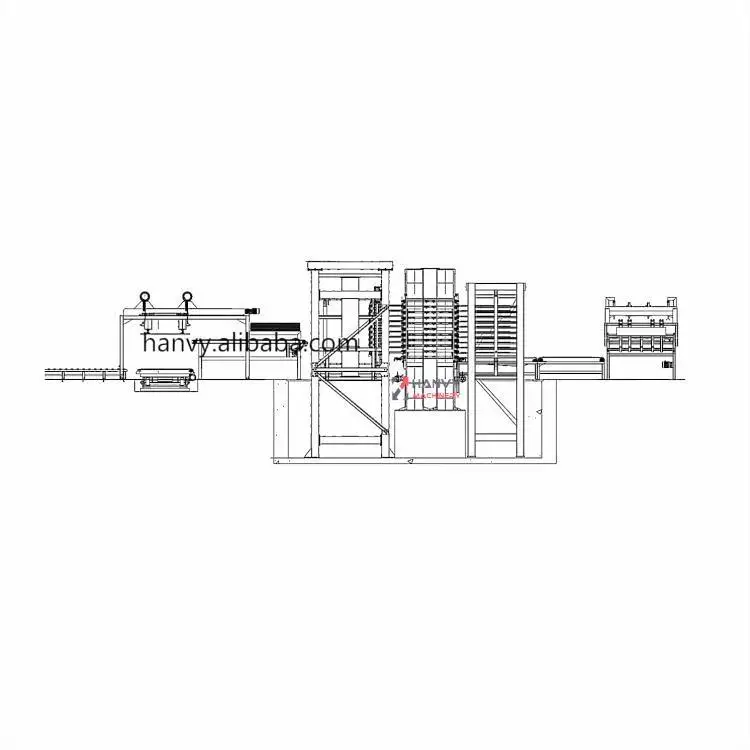 Hanvy HY214*8/8B-10 800 ton Plywood Laminate Varmvattenpress Med Laddare