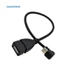 Black Type C male to USB A  female