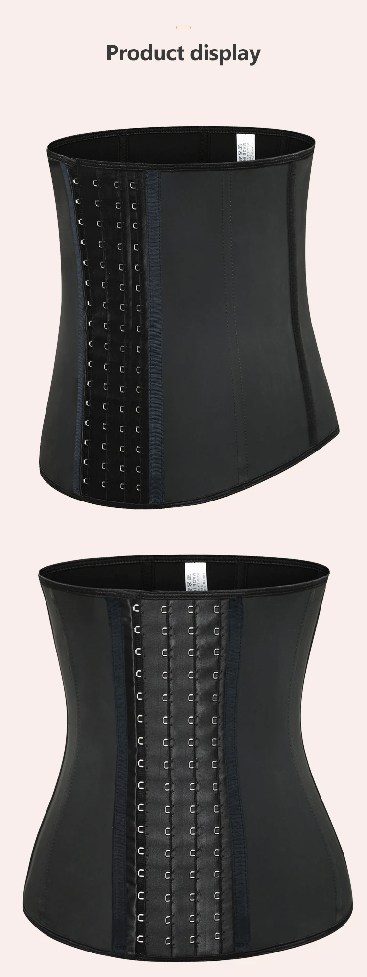 Adjustable Waist Support Belt Latex Hooks Lady Body Shaper Girdle