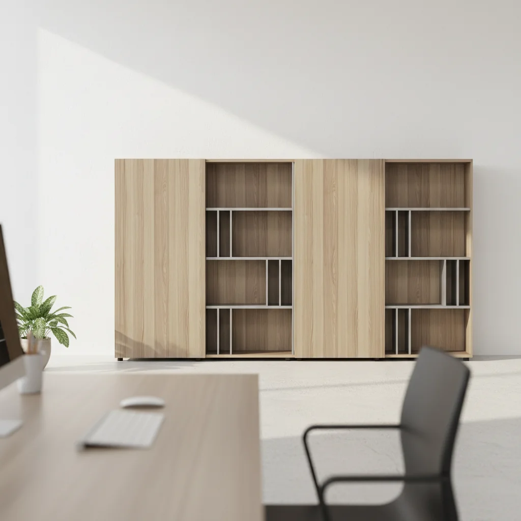Contemporary Wooden Trim Design Luxury Adjustable File Cabinet and Office Storage System with Modern Filing Solutions 5