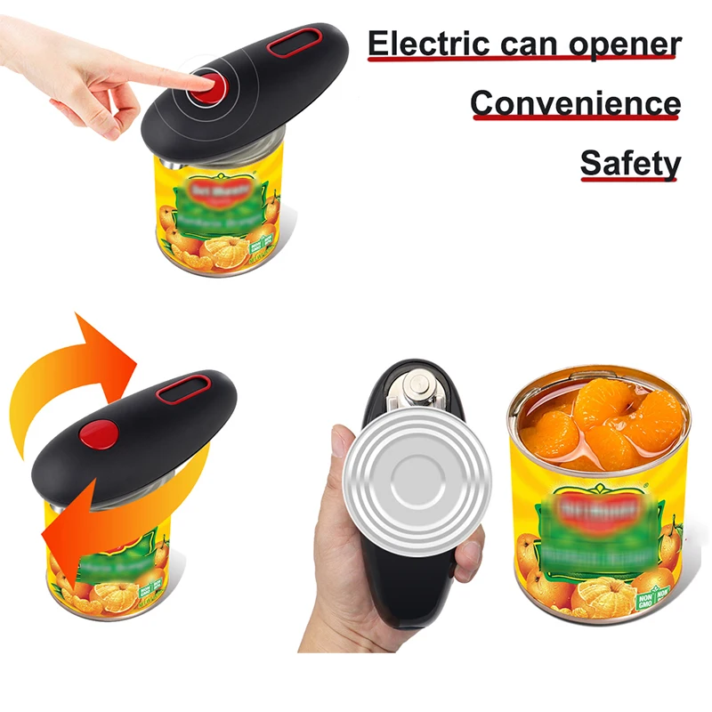 Safe and Easy Electric Can Opener - One-Touch Operation for