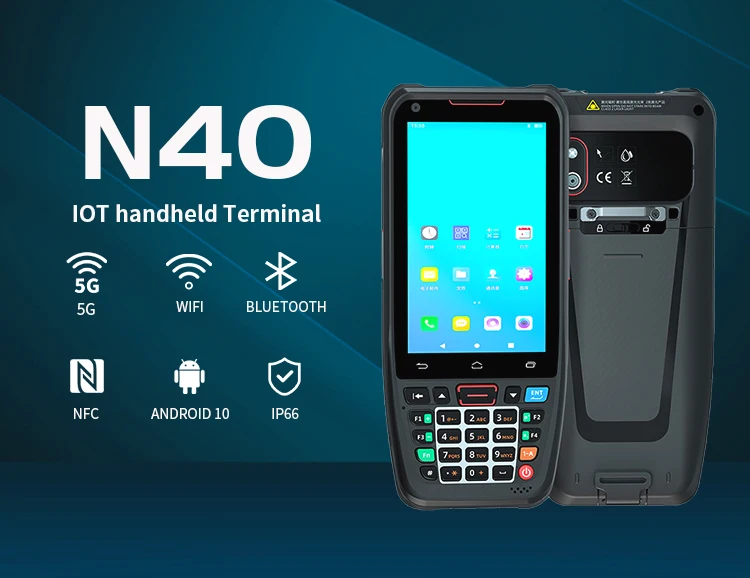 Handheld Barcode Scanner Pda Quadcore 2.0g Terminal Android 10.0 Os