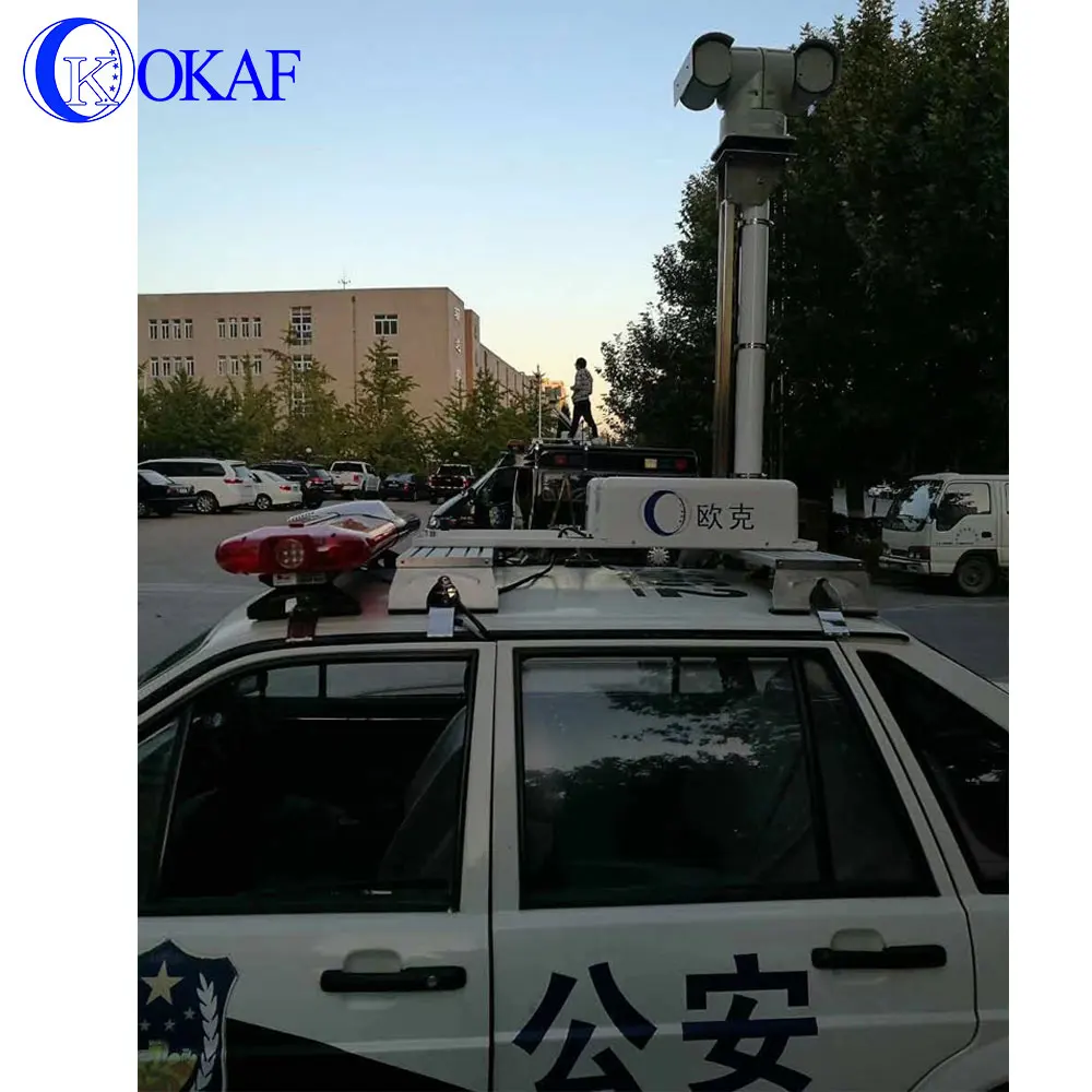 Vehicle Roof Mounted Telescopic Camera Tower CCTV Security Surveillance PTZ Camera Pole
