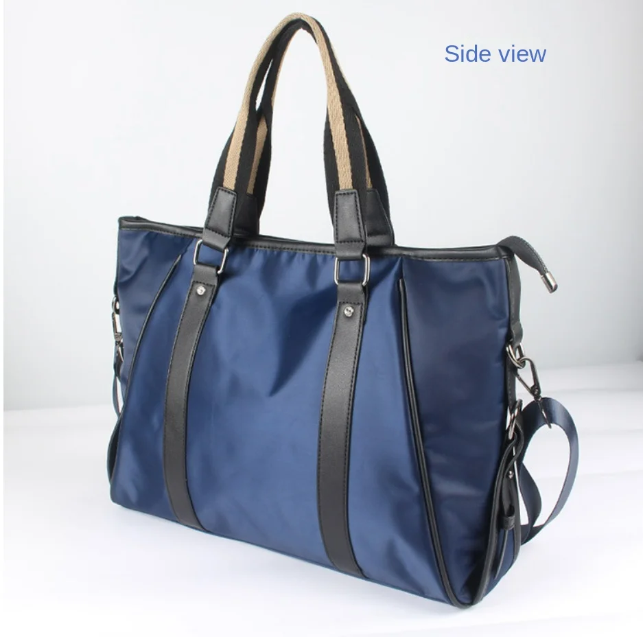 DF466 City fashion Customized stock promotion Business men women document bag working bags navy blue black