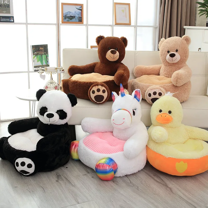 Hot Sale Cute Teddy Bear Panda Unicorn Duck Plush Toy Child Sofa Plush  Chair Sofa Soft Pillow Child Seat Gift