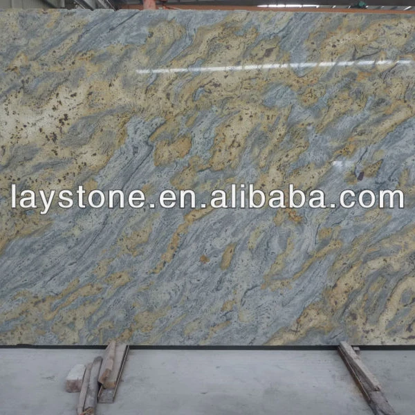 Fine Amarillo Jaguar Granite Stone Cheap Polished Green Granite Slab Lobby Floor Decorated With Granite Tiles