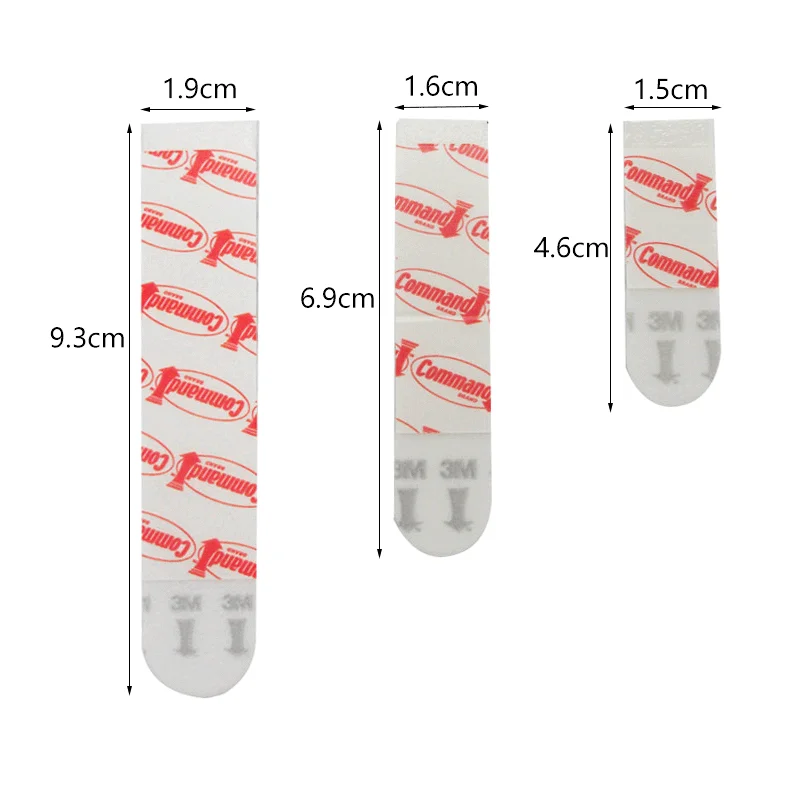 3M Command Refill Strips Double Sided Adhesive Strips for Picture Hanging  Strips, Damage-Free Hanging,Small size 4.6cm*1.5cm