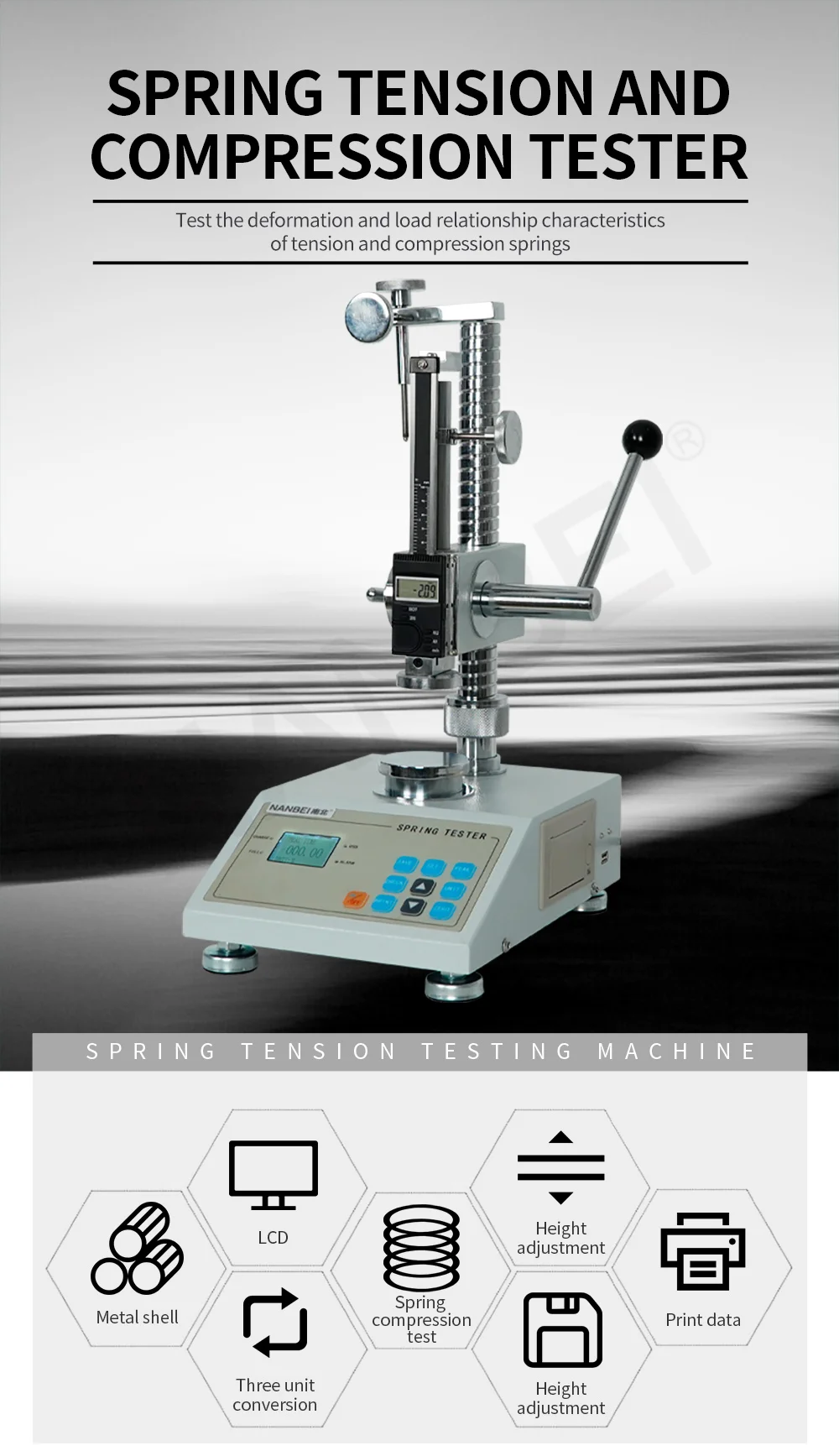 Auto Dynamometer test Digital Spring Load Testing Machine for Tension and Compression