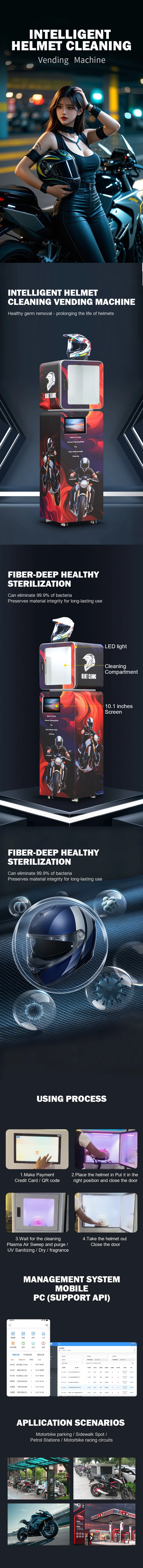 Single Helmet Disinfecting Sanitation Vending Machine