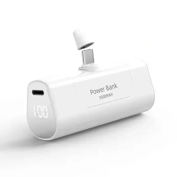 Power Bank 10000mAh 22.5W – Mini Caricatore Portatile Con Display LED E Cavo USB-C Integrato – Ricarica Rapida Per IPhone 15/16 E Xiaomi