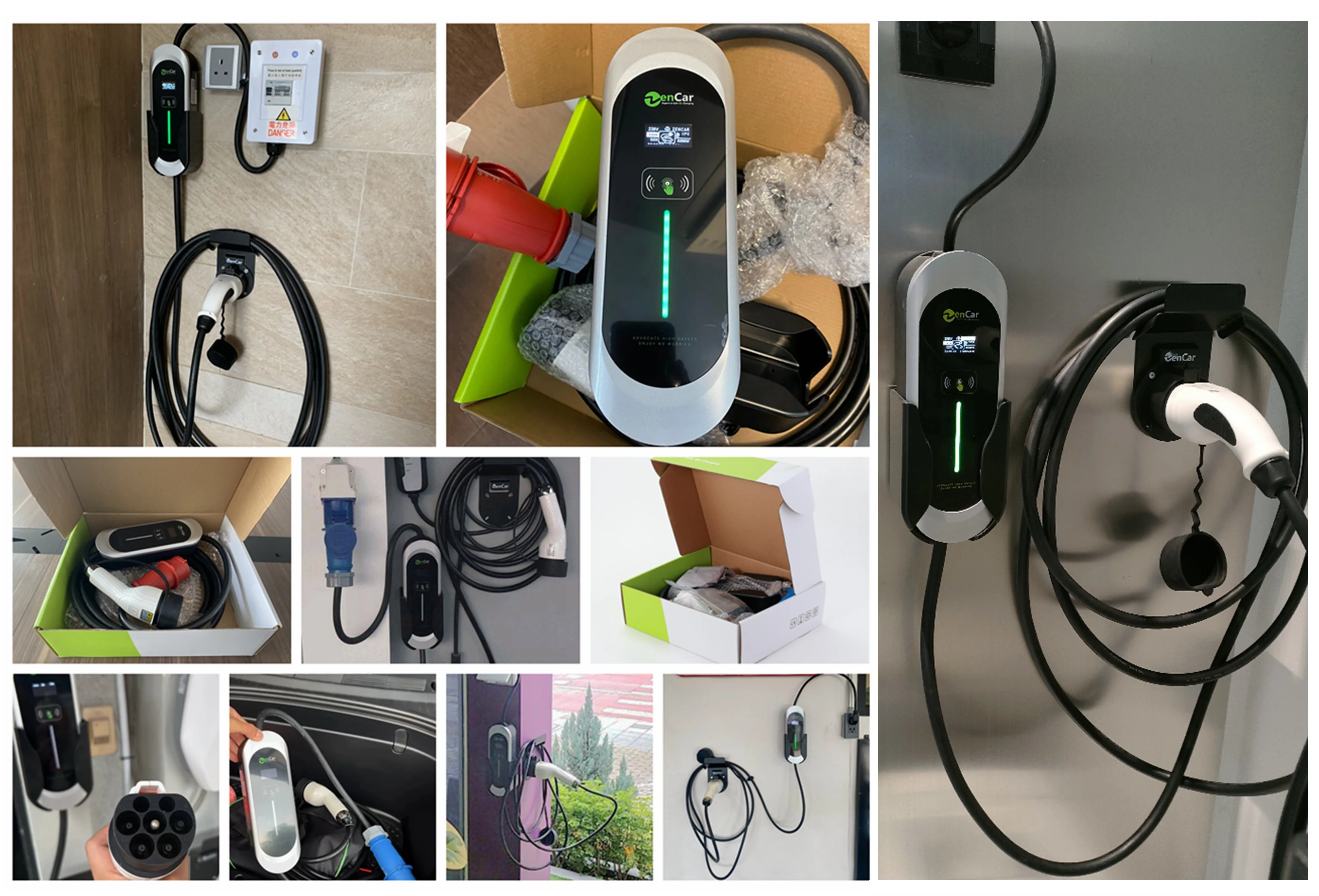 7.4kw Electric Vehicle Charger Level 2 32a Evse Model 2 Ev Charging