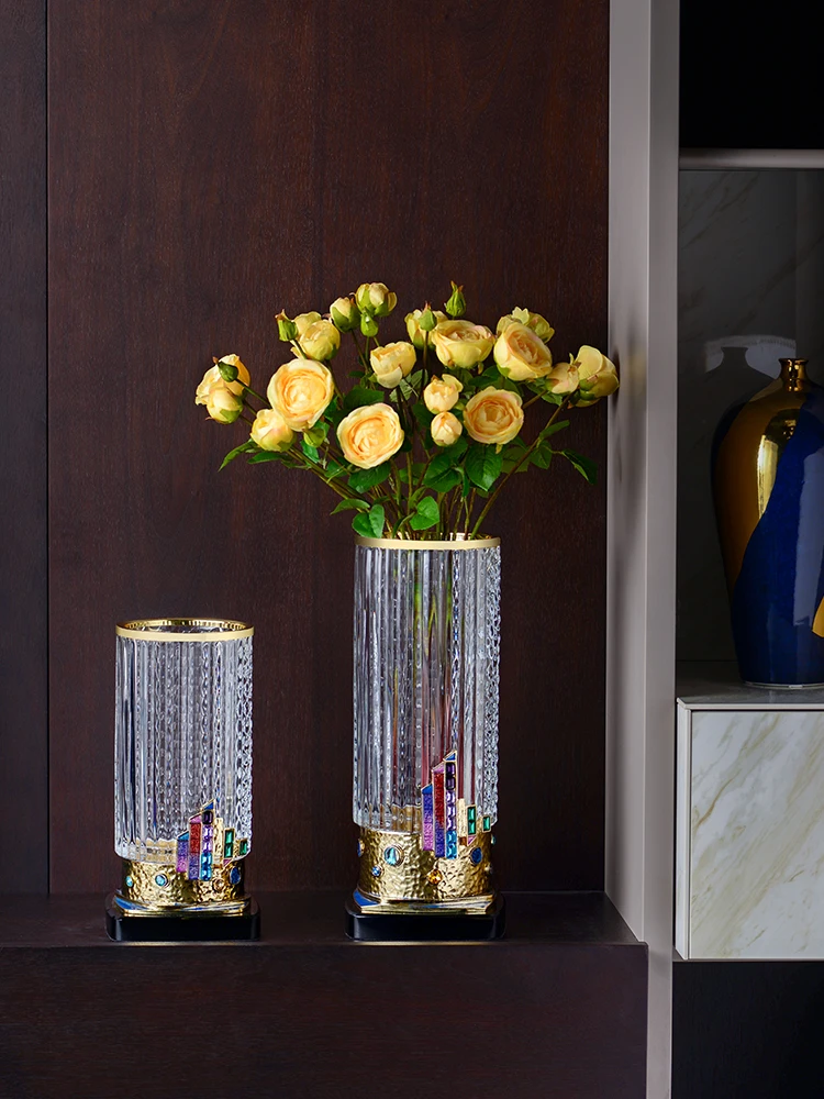 Sanloren Wholesale Home Decoration Modern Luxury Creative Decorative Enamel Happy Time Glass