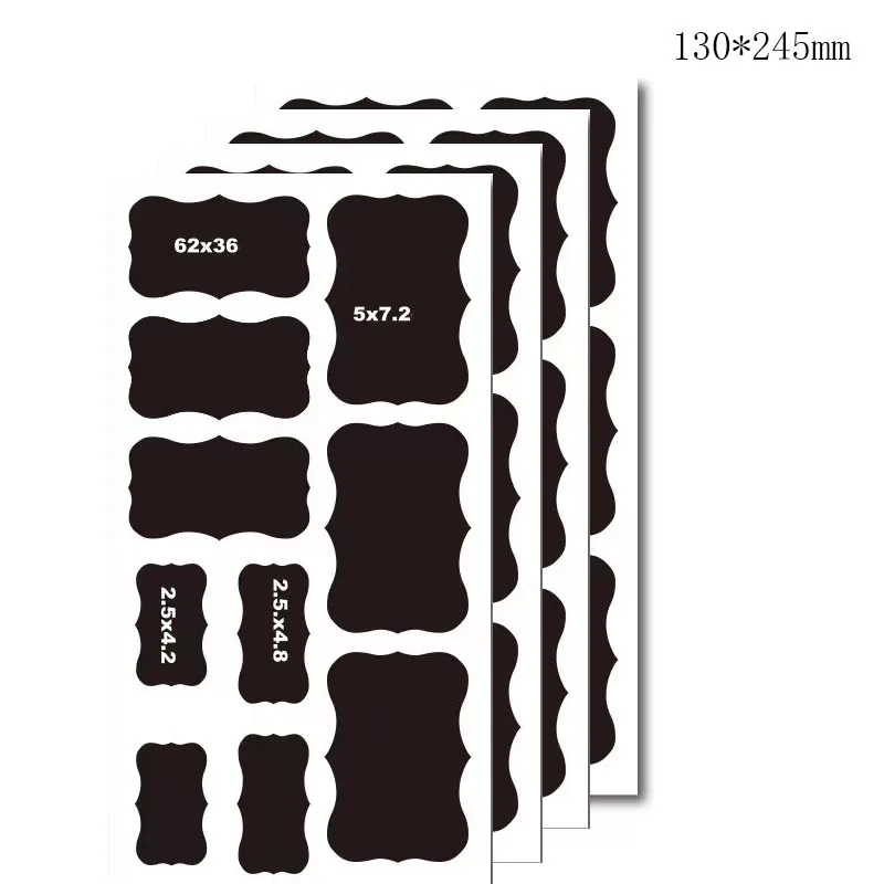 Black Waterproof Blackboard Sticker Ellipse Chalkboard Labels Kitchen Mason Jars Label Sticker with Marker Erasable Sticker Tag supplier