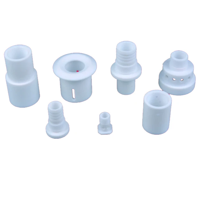 Tight Tolerance Cnc Turned Ptfe Sleeve Ptfe Fittings Threaded Cnc Lathe