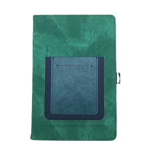 Customizable Fabric PU Cover A5 Hardcover Notebooks Stationery Set Items for School with Front Pocket