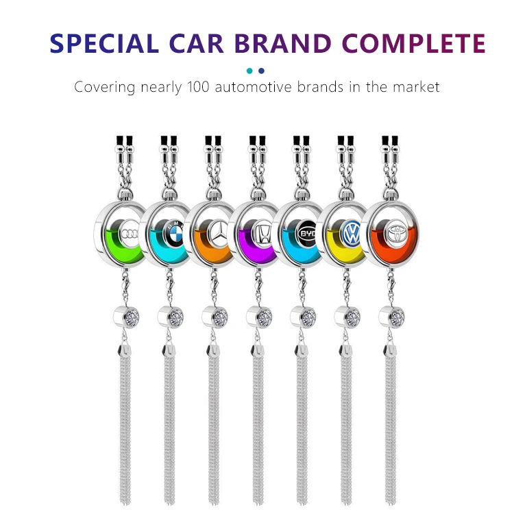 Car Pendant Liquid Perfume Car logo with Drill Car air Freshener Perfume
