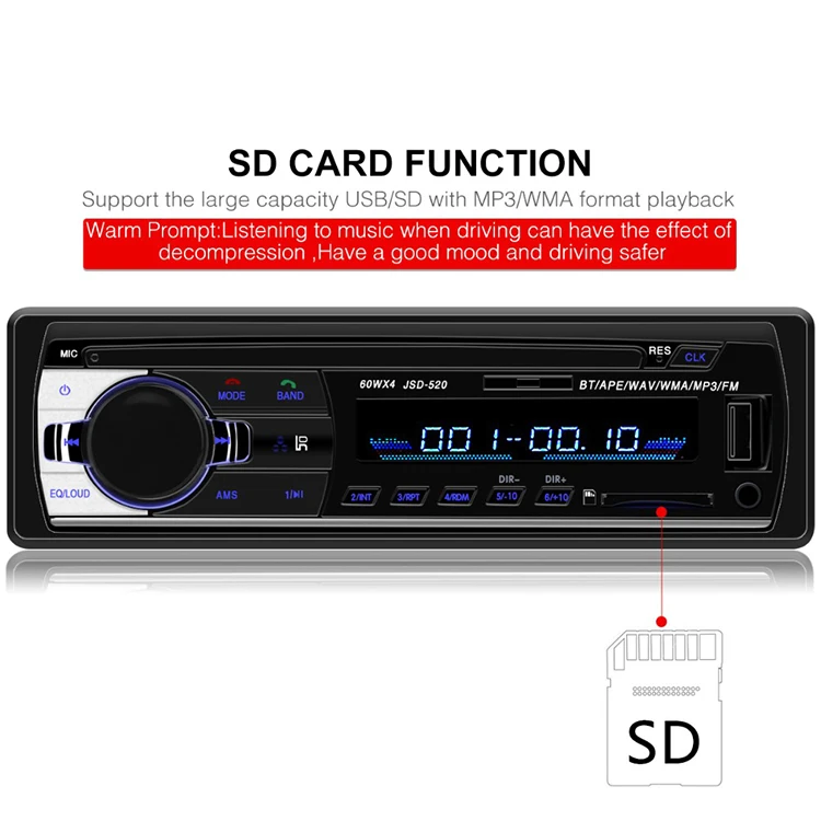 Hot Selling Product One Button Mute Car Universal Auto Radio 12v Bluetooth- enabled Fm Car Radio Player - Buy Fm Car Radio Mp3 Player,Bluetooth- enabled Fm Car Radio,Car Universal Auto Product on