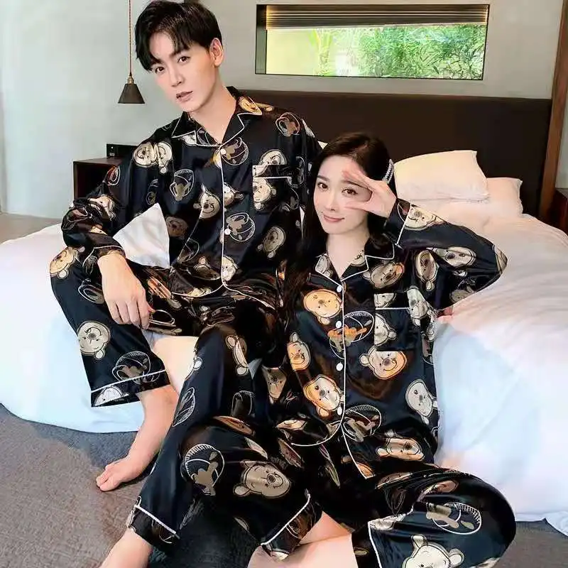 matching lovers couple pajamas sets unisex