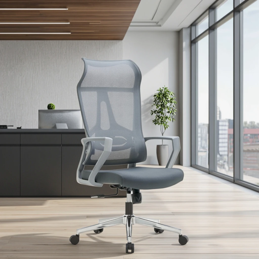 Professional High-Back Ergonomic Executive Conference Chairs Fixed Headrest Lumbar Support Thick Padded Seat 360 Smooth Office 3