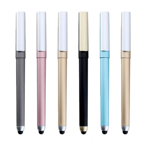Multi-function Advertising Plastic Gel Pen 0.5mm Ink with Printing Custom Logo Frosted Finish Stylus Pen
