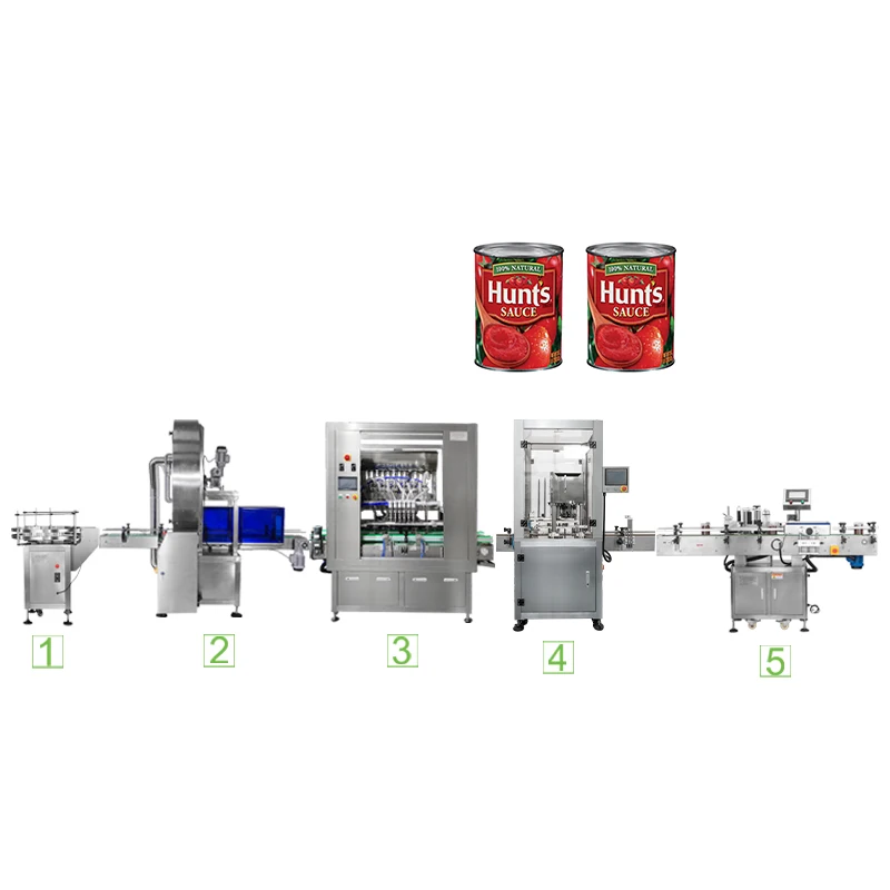 Canned Food Packing Fully Automatic Baked Bean Tomato Paste Canning