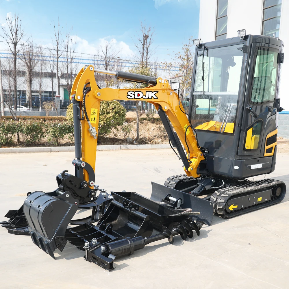 SDJK Mini Excavator 2 Ton Epa Kubota Engine Excavators New Hydraulic Crawler Digger Multifunctional 2 Ton Excavator Machine