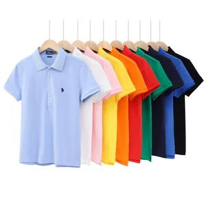 Men's Designer Summer Casual for POLO T-Shirt High Quality Custom Litte Horse Embroidery Comfortable Breathable Knitted Tops