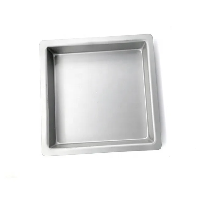 4 6 8 Inch Square Cake Tins Small/Large Aluminum Square Baking Pans 3  Layers Angel Food Cake Pan 10 15 20Cm Brownie Pans