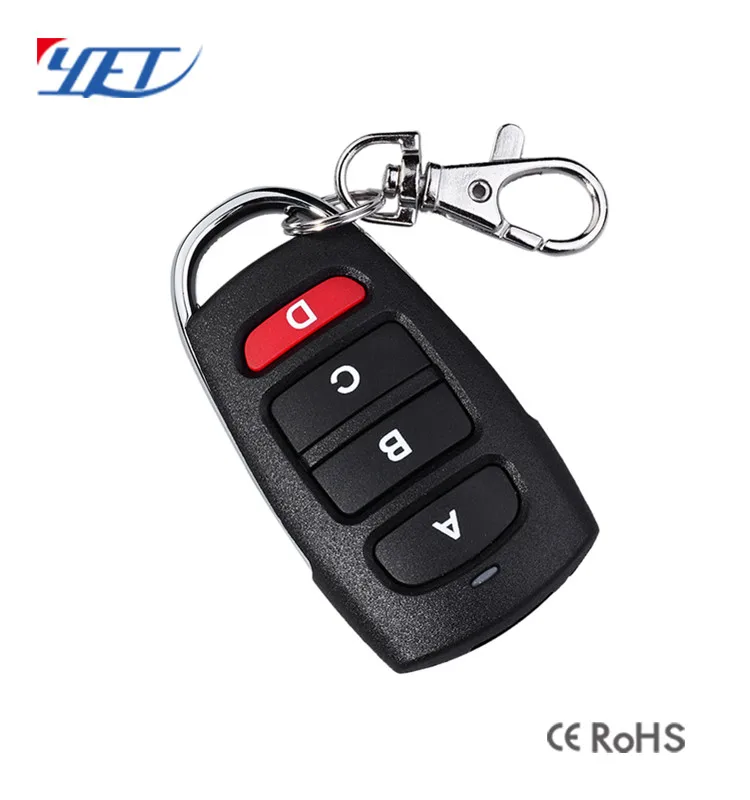433MHz  Keychain Remote Control Universal Garage Door Opener with Plastic Duplicates Replaces Original Remote Controls YET084