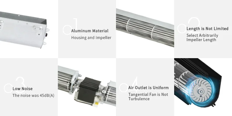 Tangential Fan, 230V, 60mm, Aluminum - detail 4