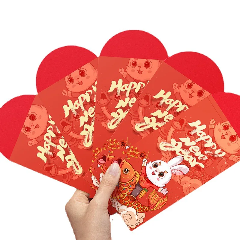 Оптовая продажа красный конверт кролик китайский новый год 2023