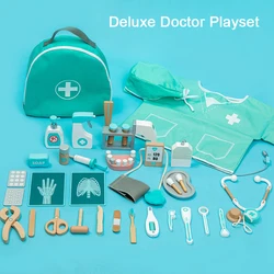 Деревянный Детский врачебный набор игрушки для ролевых игр детские стоматологические врачей